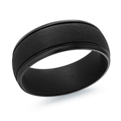 Noah Black Tantalum Satin Finish Men's Wedding Ring
