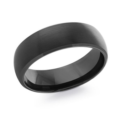 Zeus Black Cobalt Satin Finish Wedding Ring