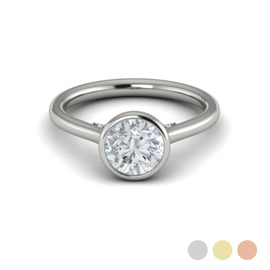 Ruthie Solitaire Bezel Accented Bridge Setting