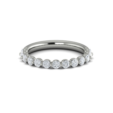 Kendall Single Prong Diamond Bubble Wedding Ring (3/4 TCW)