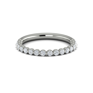 Zuri Single Prong Diamond Bubble Wedding Ring (1/2 TCW)