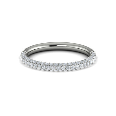 Gertie Micro Pave Straight Diamond Wedding Ring (1/2 TCW)