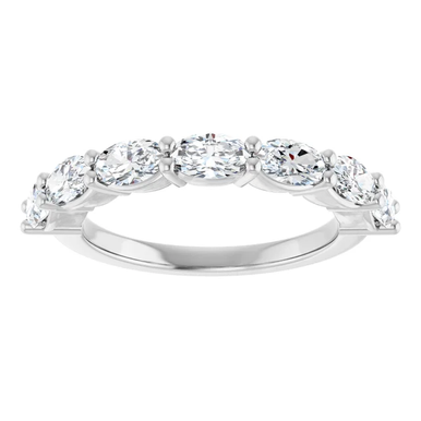 Marcy 14K Gold East-West Oval Lab Grown Diamond Anniversary Ring (1 TCW)