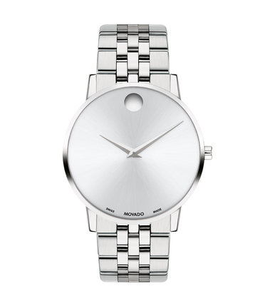 Movado 40MM Museum Classic Silver Men's Watch