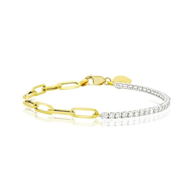 Meira T Half and Half Diamond Bracelet