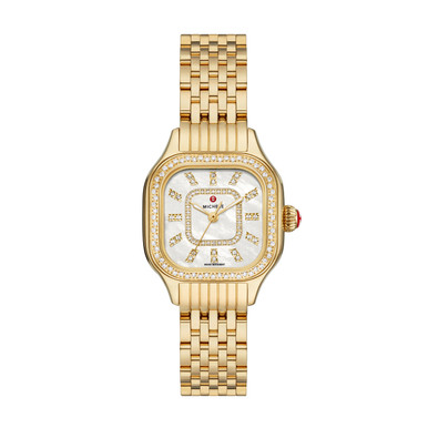 MICHELE 29MM Meggie Gold Diamond Stainless Steel Watch