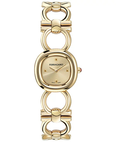 【FERRAGAMO】Gancino Bracelet Watch イエローゴールド 28mm Ferragamo Gold Double Gancini watch