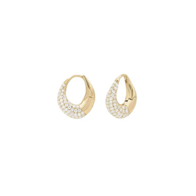 SHASHI Kira Pave Hoop Earrings