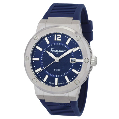 Ferragamo Men's F-80 Quartz Blue Dial Men's Watch SFHY01022