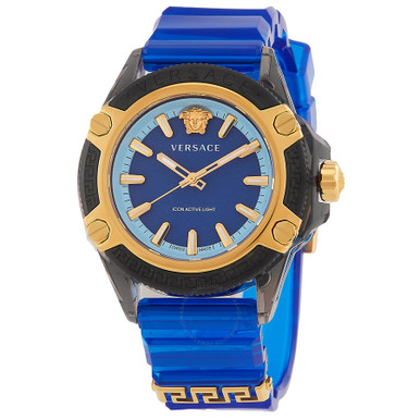 Versace Icon Quartz Blue Dial Men's Watch