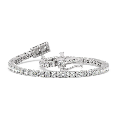 Julie's 14K White Gold Round Lab Grown Diamond Tennis Bracelet (7 TCW)