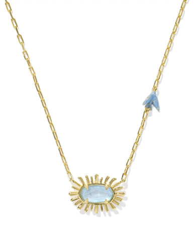 Kendra Scott Elisa Color Bird Pendant Necklace in Gold