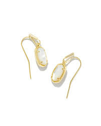 Kendra Scott Grayson Stone Drop Earrings in Gold Ivory Mother of Pearl