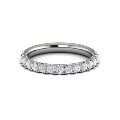 Kylie Straight Pave Diamond Wedding Ring