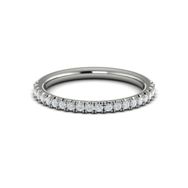 Erica Straight Pave Diamond Wedding Ring