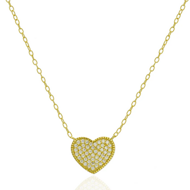Pave Heart Necklace