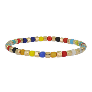 Multicolored Beaded Layering Bracelet