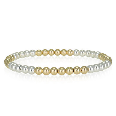 Two Tone Beaded Layering Bracelet