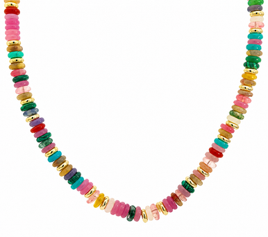 18K Yellow Gold Plated Terracotta Pukka Necklace