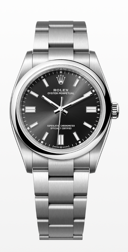 41mm Black Rolex Oyster Perpetual with Box and Papers