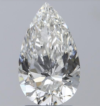 2.01CT Pear F VVS2 Lab Grown Diamond 8424
