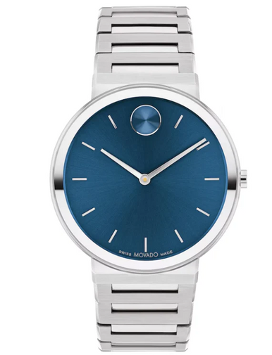 Movado Bold Horizon Ultra-Thin Blue Dial 40mm Men's Watch