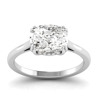 3 CT East-West Double Claw Prong Preset Engagement Ring
