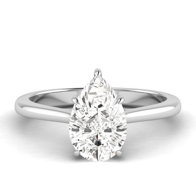 Pear Hidden Halo Preset Engagement Ring