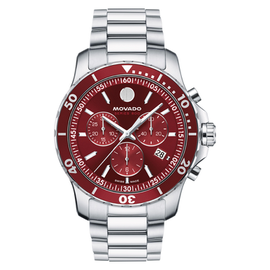 Movado 42MM Series 800 Deep Red Men's Watch