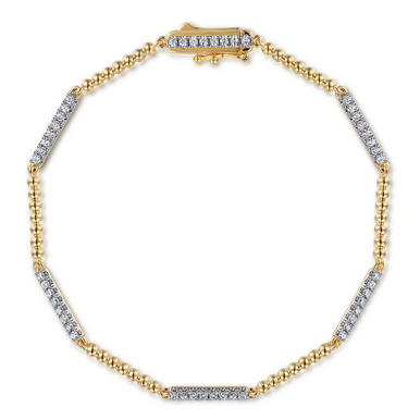 14K Gold Bujukan Diamond Tennis Bracelet