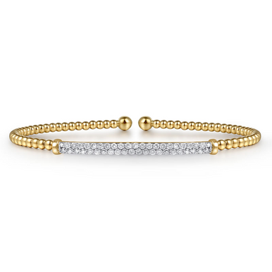 Gold Bujukan Diamond Bar Split Bangle