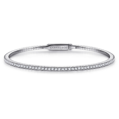 14K Gold Diamond Bangle