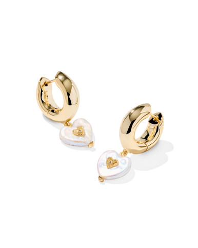 Sasha Gold Heart Huggie Earrings