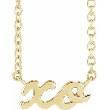 Script "XO" 16" Necklace