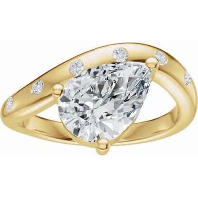 Diamond Accented Pinky Ring