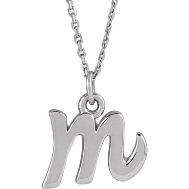 14K Lowercase Initial Necklace