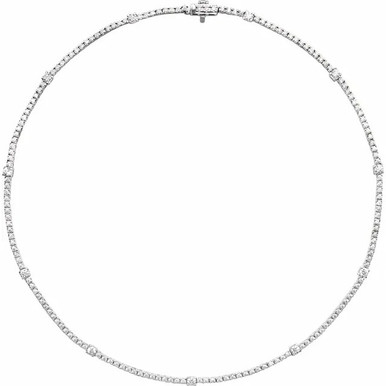 14K 4 CTW Lab-Grown Diamond Line 16" Necklace
