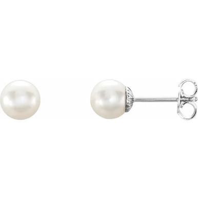 Sterling Silver Freshwater Pearl Stud Earrings