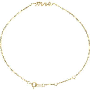 14K 'Mrs' Bracelet
