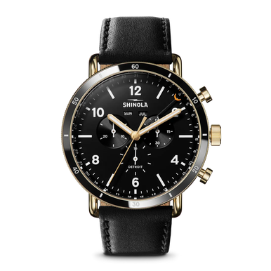 Shinola 45MM Canfield Sport Black Men's Watch