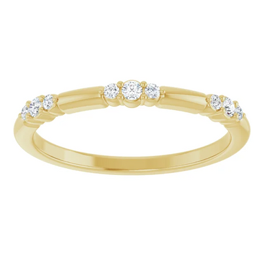 Lab Grown Diamond Accented Stacking Ring