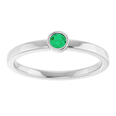 Round Bezel Gemstone Ring