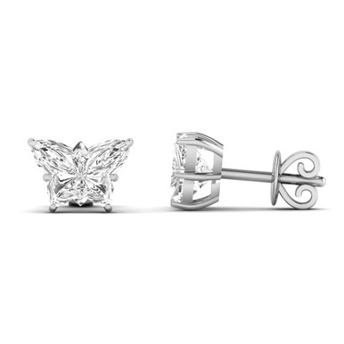 2.15 TCW Lab Grown Diamond Butterfly Stud Earrings