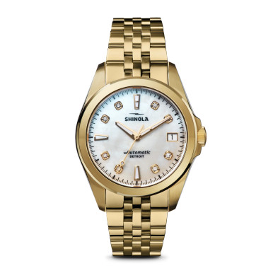 Shinola Circadian Monster Diamond Gold Watch