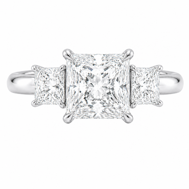 Three Stone Lab Grown Diamonds Preset Engagement Ring