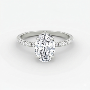 Hidden Halo Accented Lab Grown Diamond Preset Engagement Ring