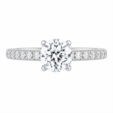 Hidden Halo Accented Lab Grown Diamond Preset Engagement Ring