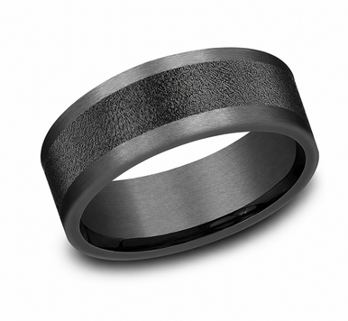 The Admiral 8.00 mm Tantalum Sand Blasted Men's Wedding Ring