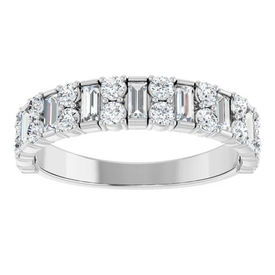 Cassia Accented Baguette Anniversary Band