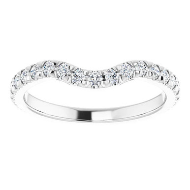 Simone Curved Pave Diamond Wedding Ring